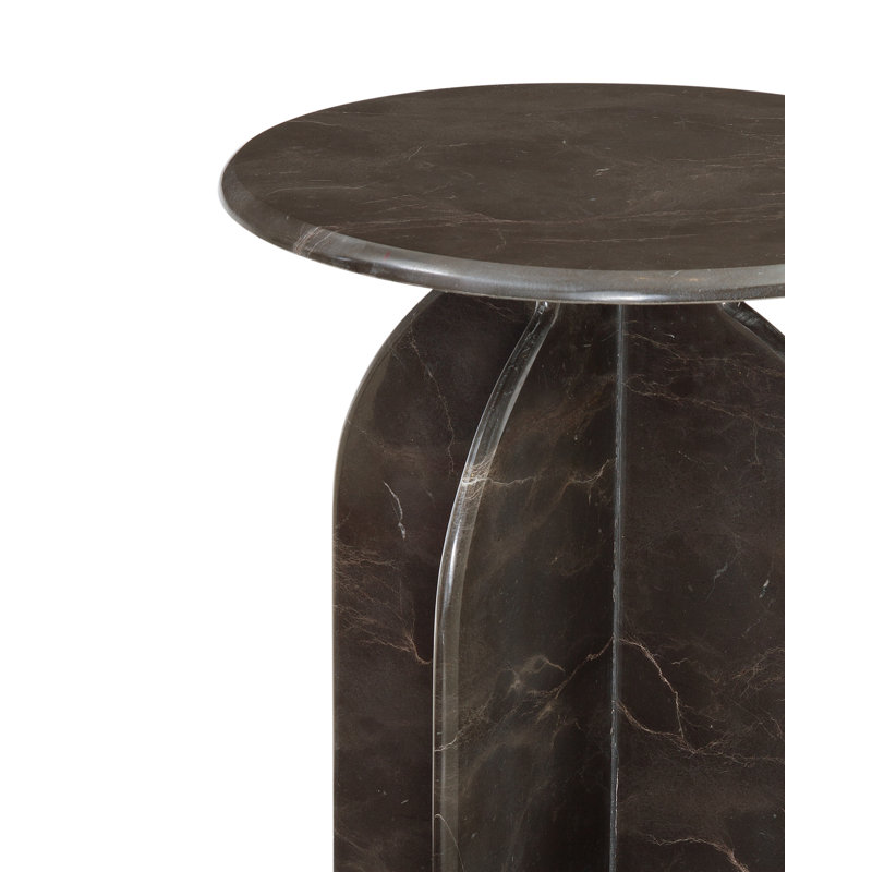 Table d'appoint Aurelia Brown, Brun