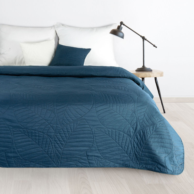 Mercer41 Renken Geometric Shapes Bedspread, W170 x L210cm, Dark Grey