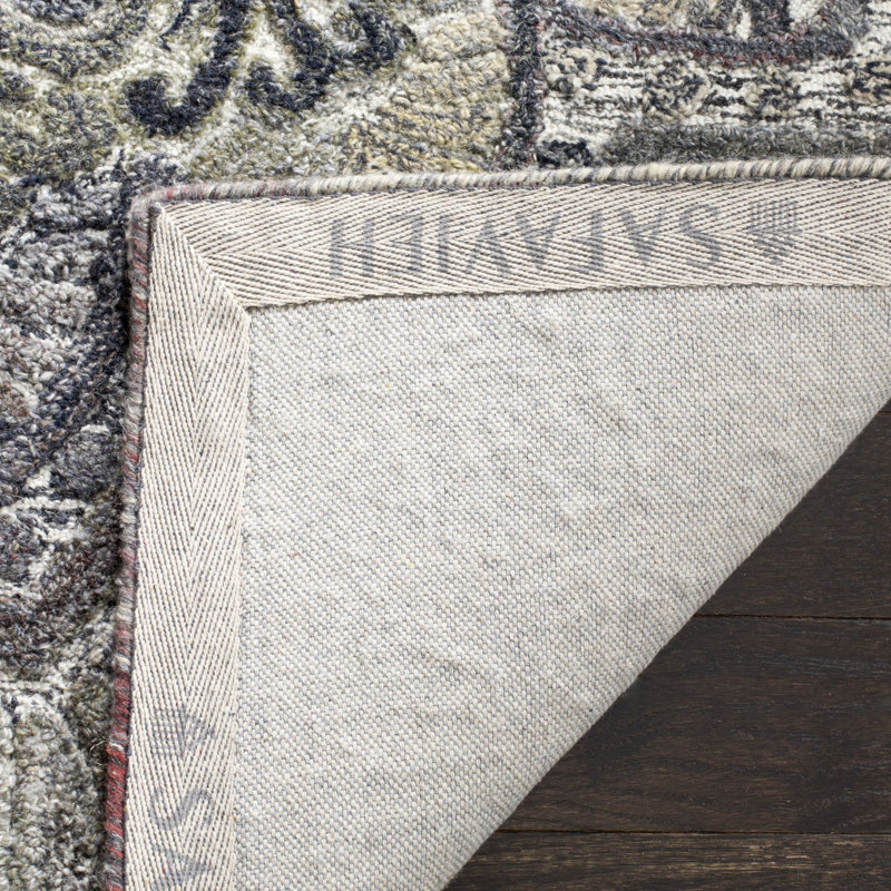 Brantley Hand Tufted Performance Floral Rug, Square 8'