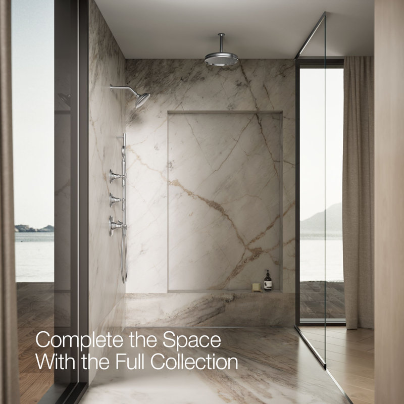 Artifacts Full/Standard Fixed Shower Head with Katalyst Air Induction Spray, Polished Chrome