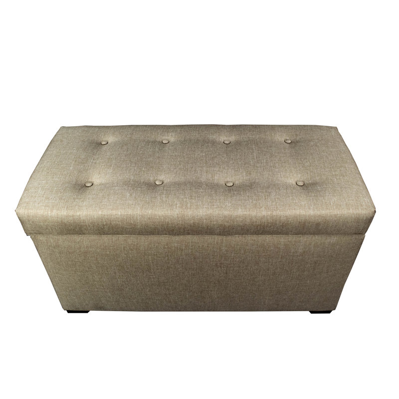 Banc de rangement rembourré Ayleen, Cannelle foncée