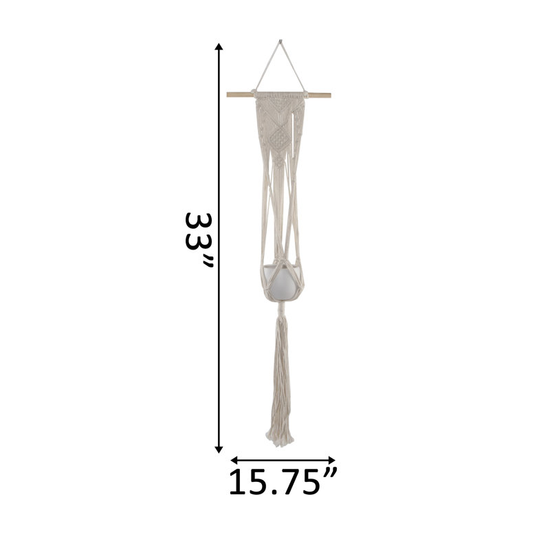 Norbert Ceramic Hanging Planter, White