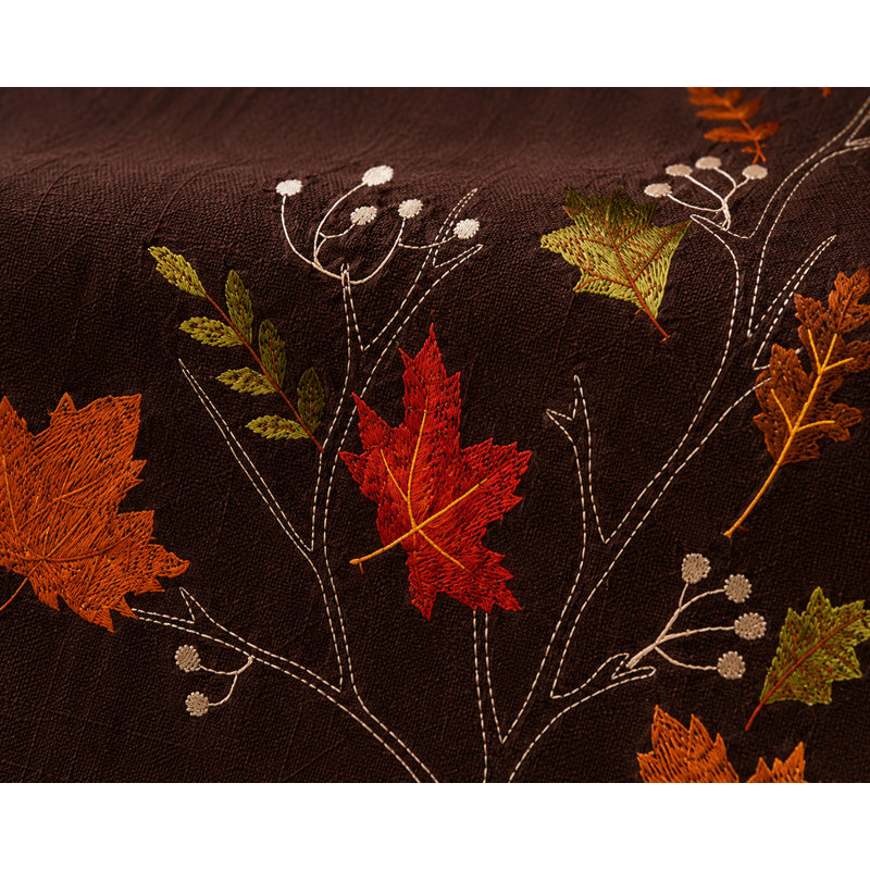 Dresden Branches Embroidered Fall Table Runner, 70" L x 16" W