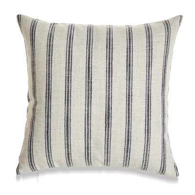 French Stripe Pillow With Microgel Feather-like-filled