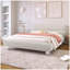 Lit tapissier contemporain avec tissu bouclé en molleton et pattes rondes élégantes en forme de courbe pour la taille de la chambre à coucher