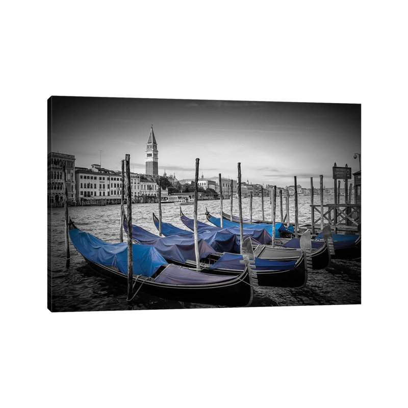 Grand Canal And St Mark's Campanile by Melanie Viola - Wrapped Canvas Print, 66.04 cm H x 45.72 cm W x 1.91 cm D