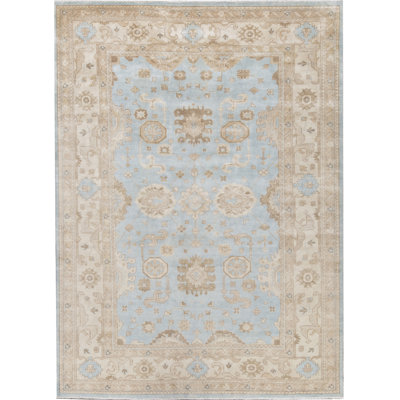 Wool Oriental Area Rug in Ivory