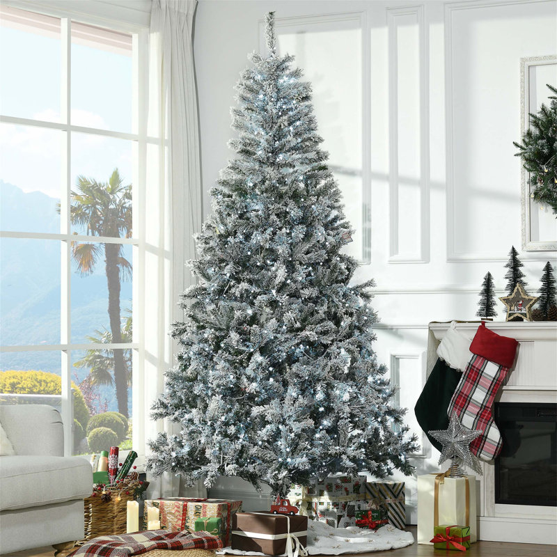 Arbre de Noël artificiel 7,5 pi avec lumières DEL blanc froid