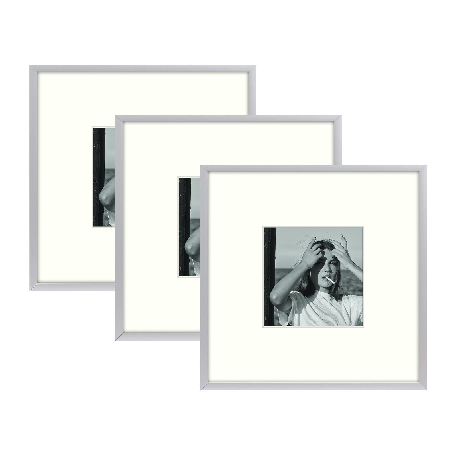 Haus and Hues 8x8 Black Picture Frame 8 X 8 Picture Frame Black Frame, 8x8  Frame With Mat Square Picture Frames 