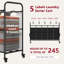 Chariot de trieur de linge à 5 sacs, panier à linge à 5 sections avec roulettes verrouillables robustes, organisateur de panier à linge avec sacs amovibles pour le rangement des vêtements sales, noir