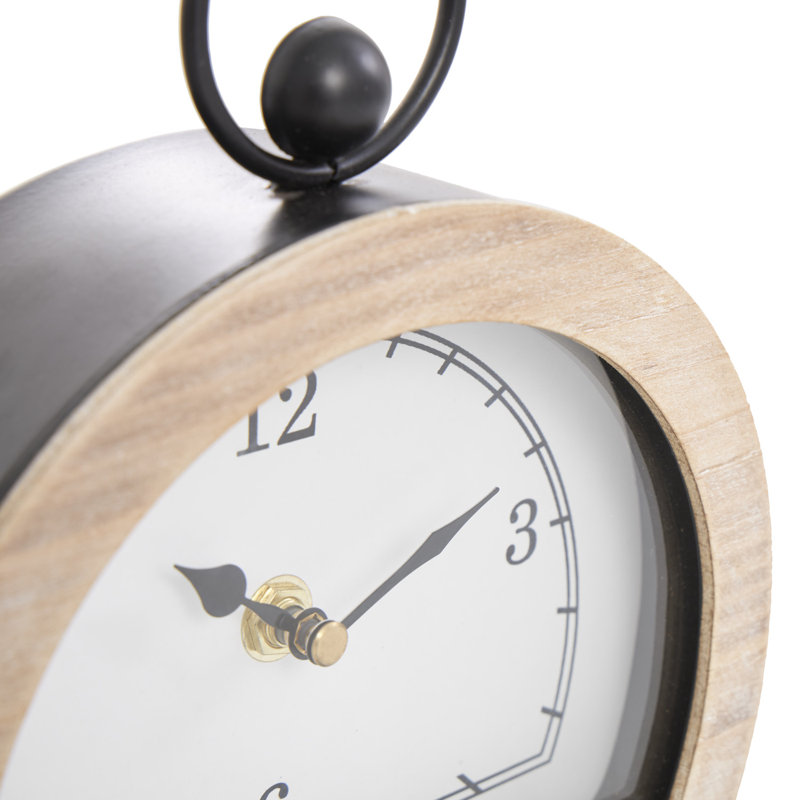 Horloge de table analogique à quartz, Blanc