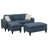 Modern Sofa Polyfiber Reversible Sectional Sofa With Ottoamn