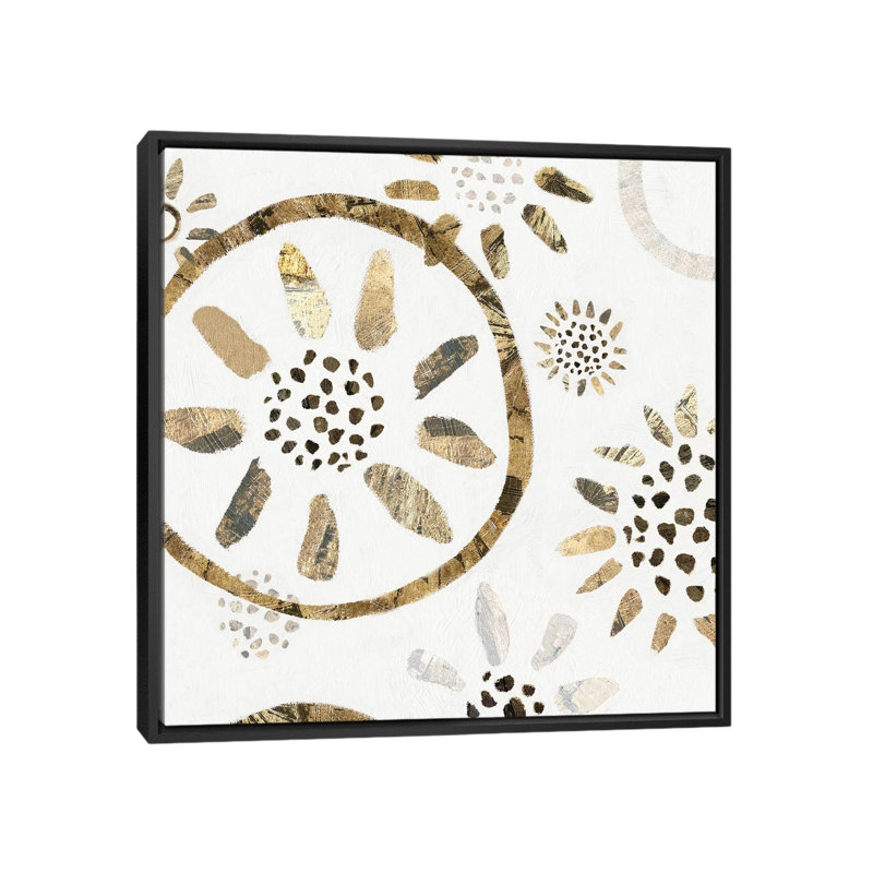 « jardin ii », impression sur toile, H 18 po x l 18 po x P 1,5 po, Toile avec cadre noir, Pas de tapis