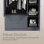 Tasneem 3 Door 2 Drawer Mirrored Wardrobe with Hanging Rail and Storage Shelf Modern Bedroom Clothes Storage Cabinet-2141726378