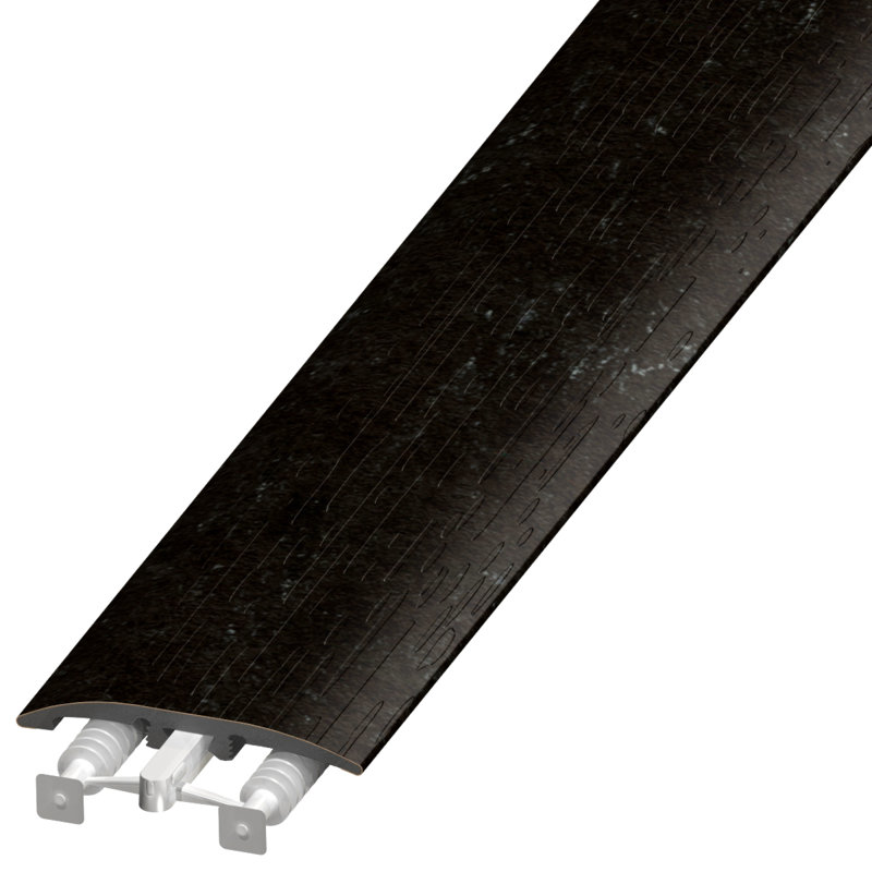 Plastique 0,25 po d'épaisseur x 2 po de largeur x 94 po de longueur tout usage, Noir