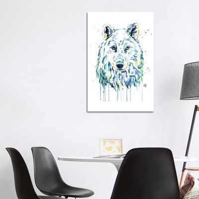 Wolf 1 Piece Wrapped Canvas Painting