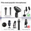  Desktop Microphone Stand Adjustable Mic Clip Desk Pop Filter Shock Mount