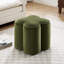 Pouf d'appoint moderne Leiani en velours, forme trèfle, 47 cm de large, pour salon, chambre et coiffeuse-552044709