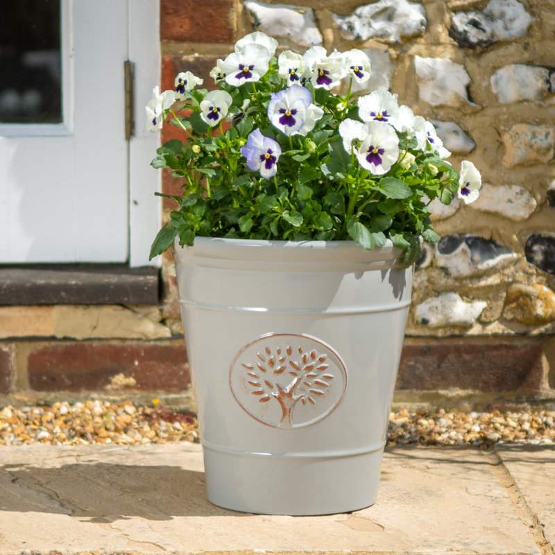 Dinardo Pot Planter, 31cm H x 30cm W x 30cm D, Grey