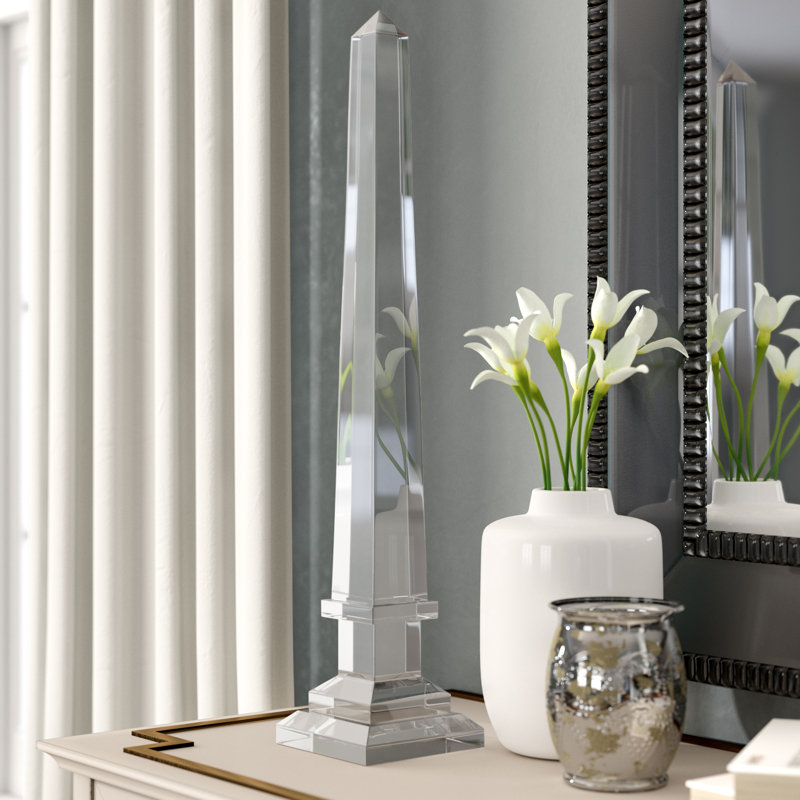 Charmine Scenic & Cityscapes Crystal, 16" H x 4" W x 4" D, Clear