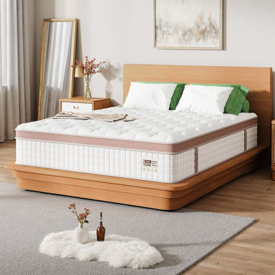 12 Inch King Firm Hybrid Mattress - Gel Memory Foam & Pocket Springs - Pressure Relief, Motion Isolation & Cool Support