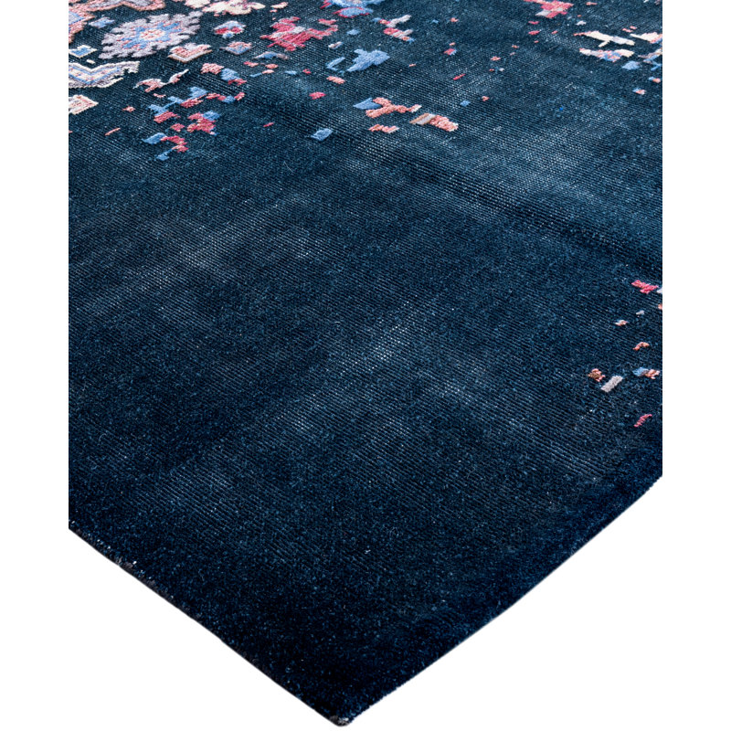 Overdyed One-of-a-Kind 8' 10" X 12' 4" Hand Knotted Area Rug