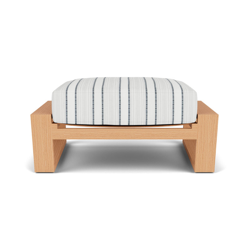 Pursuit Rectangle Outdoor Ottoman Patio Ottoman, Tamer Fog