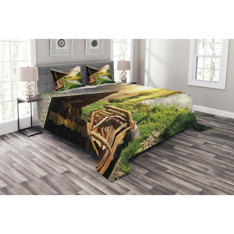 Nature Eclectic Polyester Coverlet, Queen Coverlet + 2 Shams