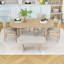 6-Piece Dining Set with Wooden Rounded rectangle Table, Upholstered Chairs and Bench-105981163