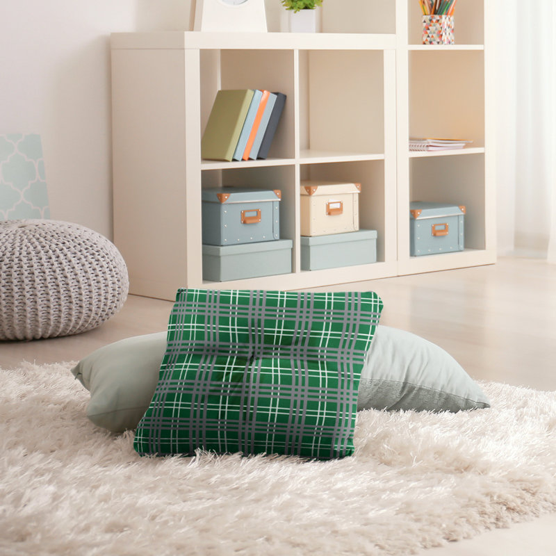 Housse de coussin carré de luxe Philadelphia football/insert, Vert / blanc / argent, 26 po x 26 po