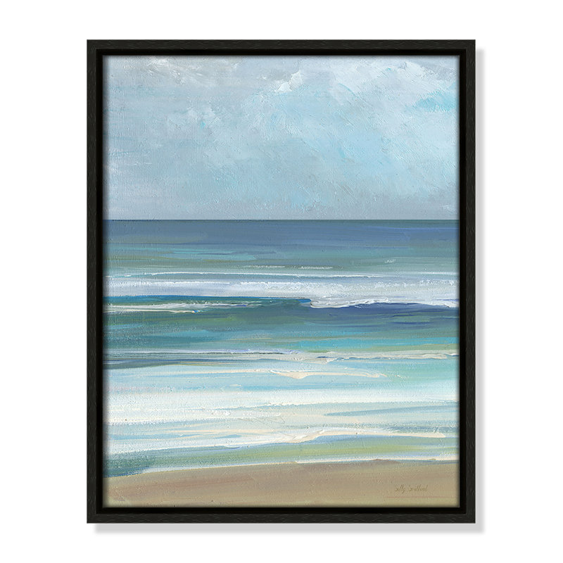 «Gentle Waves I Print» par Sally Swatland, Espresso, H 15,5 po x l 12,5 po