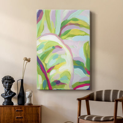 Bright Tropical Abstraction III -Custom Wrapped Gallery Cavas
