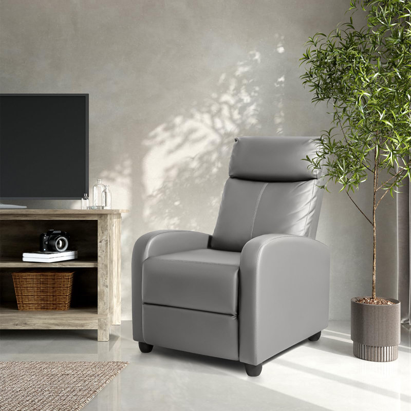 Recliner Chair with Lumbar Support, Gray
