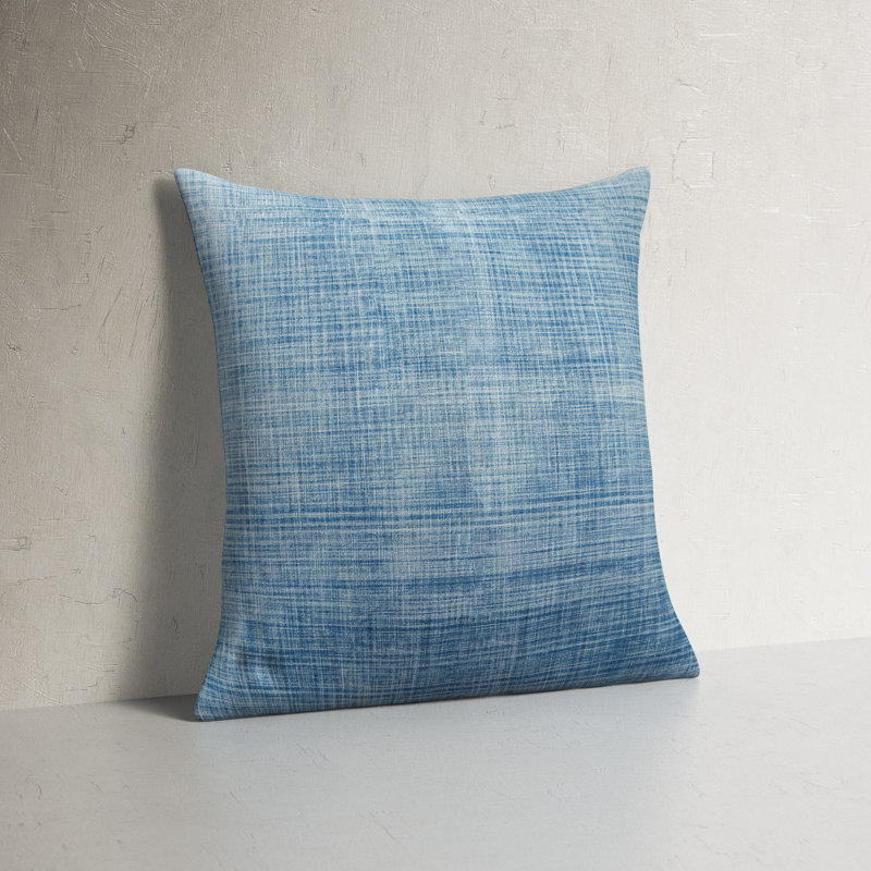 Jaipur Living Morgan Solid Blue/ White Poly Fill Pillow (22" Square), 100% Poly Fill