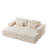 Oversized Cloud Plush Corduroy Chaise with 2 Footstools Fluffy Sleeper Loveseat for Living Room-106721577