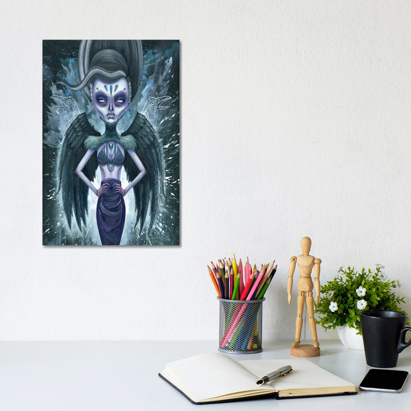 Black Raveness by Megan Majewski - Wrapped Canvas Print, 20.32 cm H x 30.48 cm W