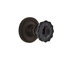 Rope Rosette with Crystal Black Door Knob