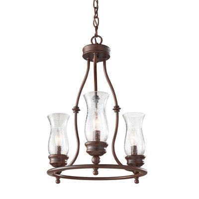 Ullin 3-Light Wagon Wheel Chandelier