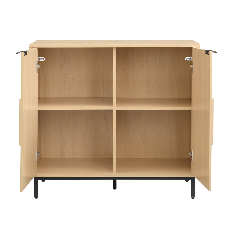 Armoire d'appoint 2 portes Delsin, Chêne clair