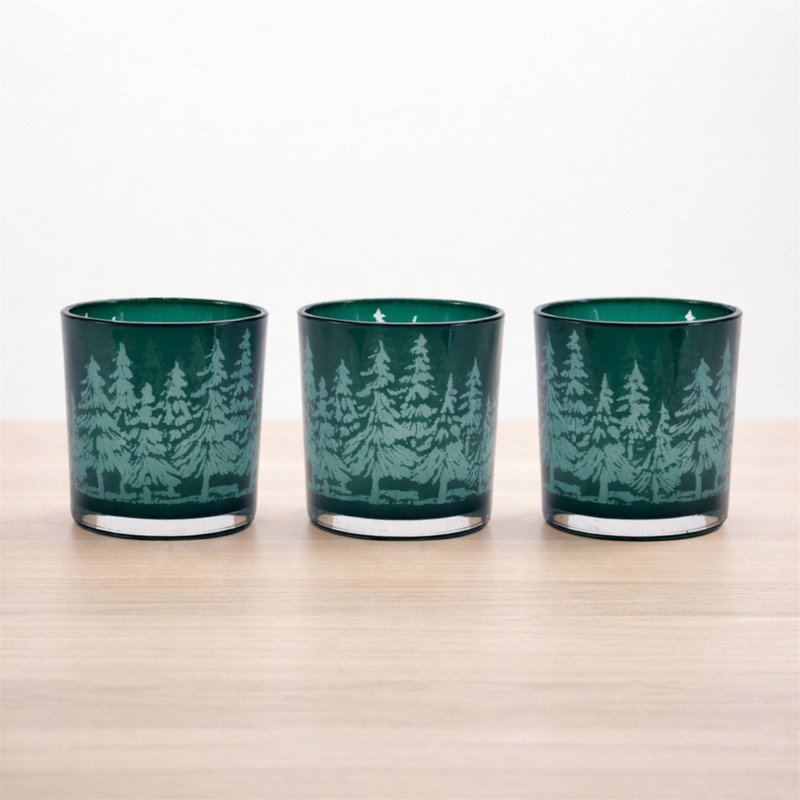 Pine Tree Print Votive Holder
