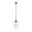 Elegant Gold Chandelier, Adjustable Height 30 to 45.7 Inches | Metal Body, Ø7.9 x 8.7 Inches Base Plate | 1 x E27 Socket, Max 40W (Bulb Not Included) | Perfect for Dining Room, Living Room, or Entryway Decor