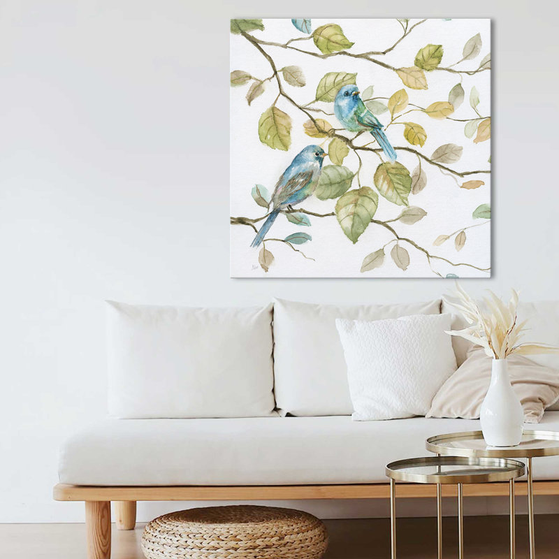 « Spring Bluebird I » de Nan, impression sur toile, H 28 po x l 28 po x P 1,5 po