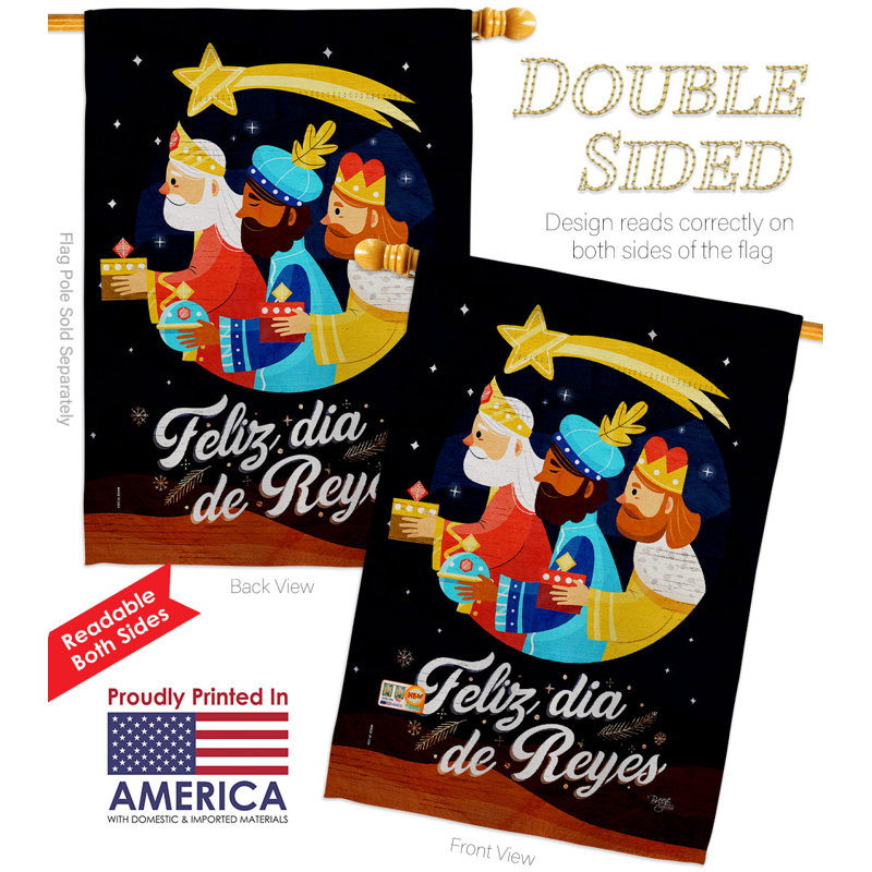 Double Sided 40'' H x 28'' W Polyester House Flag