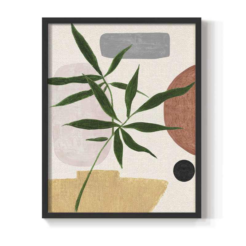 Reproduction encadrée Contemporary Nature II - bois massif, Noir, noir, noir, noir, H 21 po x l 17 po