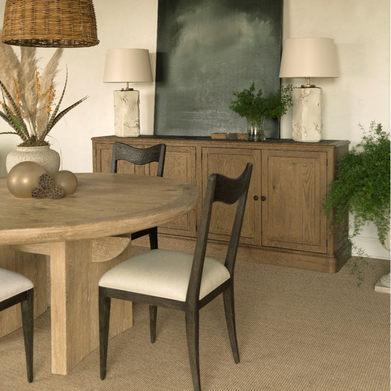 Silhouette Upholstered Dining Chair, Worn Black