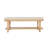 Noah Solid Wood Entryway Storage Bench with Upholstered Seat and Open Shelf