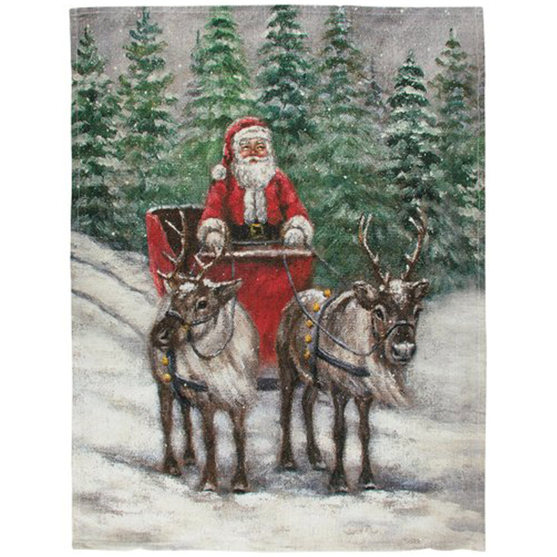  Santa's Sleigh Christmas Towel