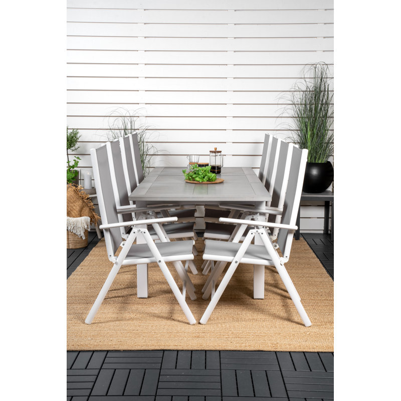 Jayesh 8 - Person Patio Dining Set with Extendable Rectangular Table