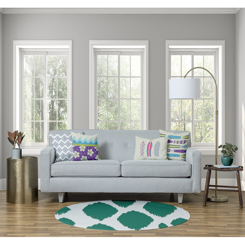 Anatole Chenille Abstract Indoor Rug, Round 5'