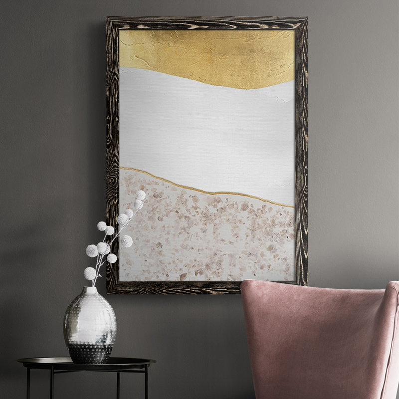 Eelis Whitestone I, peinture sur toile encadrée, H 37,5 po x l 27,5 po x P 1 po, Noir